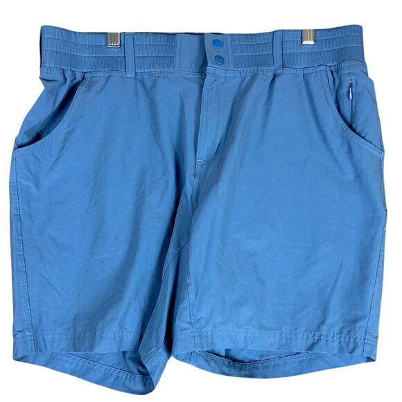 Simms Womens Shorts Sky Blue Drifter Fishing Mid Rise Outdoor Midi Stretch L - Picture 1 of 11